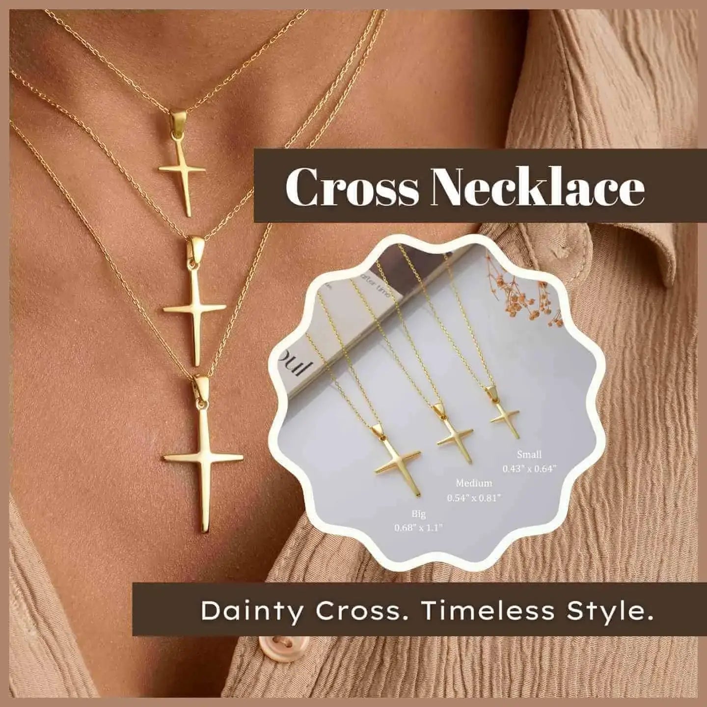 Homepage banner for the cross necklace.