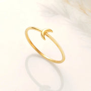 Dainty Crescent ring in 14k gold filled.