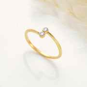 Dual birthstone ring