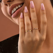 Tiny Diamonds Ring - worn by a model