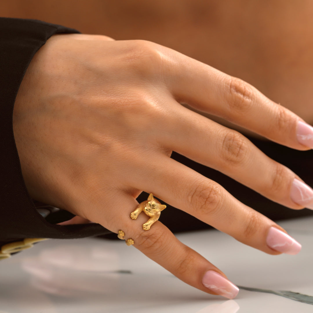 Pug Ring - worn by a model