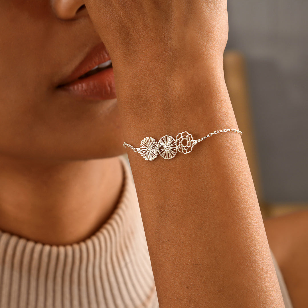 Birthflower Cut Out Bracelet I