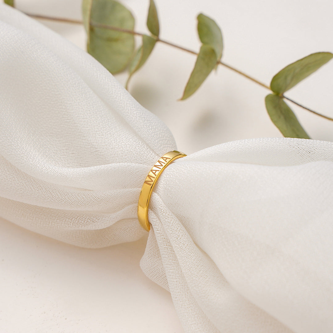 Engraved Stacking Ring