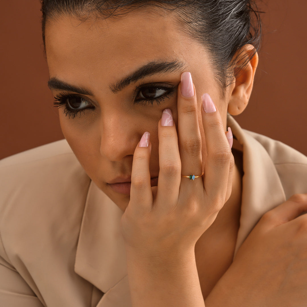 Marquise Birthstone Ring