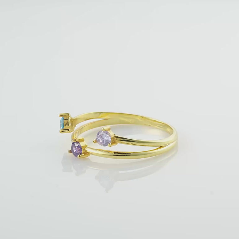 Product video of birthstone ring