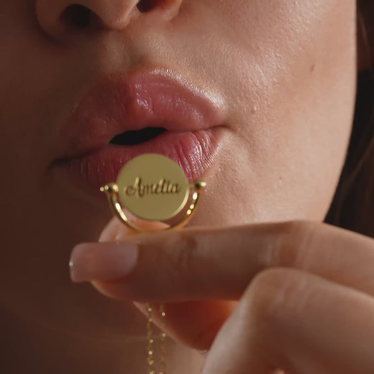 Fidget Spinner Pendant Necklace - video