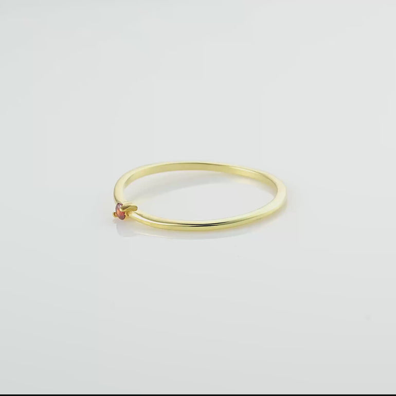 Mini Birthstone Ring - video