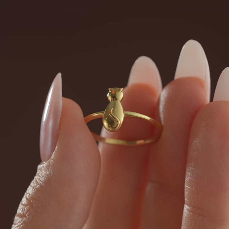 Product and lifestyle video of Cat ring.