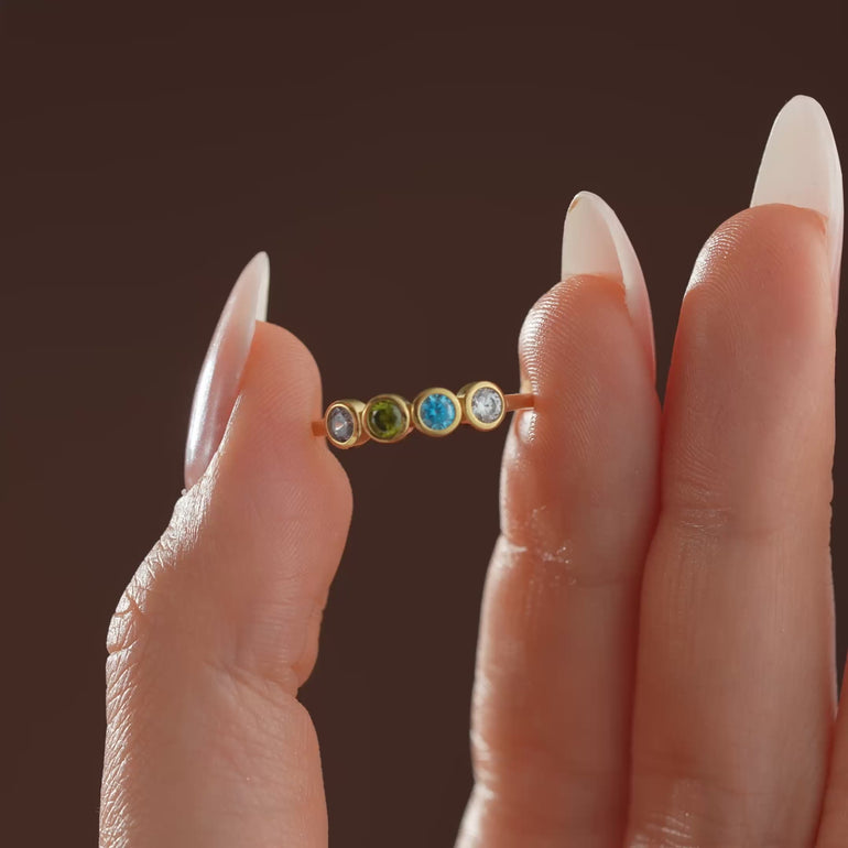 Round Birthstone Ring - video